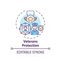 Veterans protection concept icon