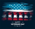 veterans soldiers saludating