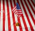 Veterens Day celebration table top usa flag decoration Royalty Free Stock Photo