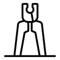 Veterinar pliers icon, outline style Royalty Free Stock Photo