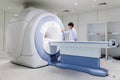 Veterinarian doctor working in MRI room Royalty Free Stock Photo