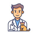 Veterinarian icon against transparent background generated by Ai Royalty Free Stock Photo