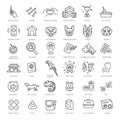 vector set, Outline web icon set - pet, vet, pet shop, types of pets Royalty Free Stock Photo