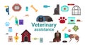 Veterinarian Medicine Icons Clinic Of Veterinary Assistance