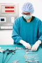 Veterinarian surgeons in operation room Royalty Free Stock Photo