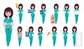 Veterinarian woman. Cute cartoon character Royalty Free Stock Photo