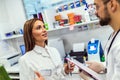 Vet doctors are examining sample at animal hospital Royalty Free Stock Photo