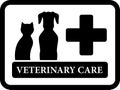 Veterinary care icon on black frame Royalty Free Stock Photo