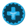 Veterinary care symbol - logo caduceus Royalty Free Stock Photo