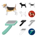 Veterinary clinic cartoon,black,flat,monochrome,outline icons in set collection for design. Treatment of a pet vector Royalty Free Stock Photo