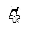 Veterinary clinic icon. Dog care sign. Pets health symbol isolated on white background