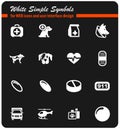 veterinary clinic icon set