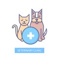 Veterinary clinic - modern line design style icon