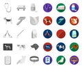 Veterinary clinic mono,flat icons in set collection for design. Treatment of a pet vector symbol stock web illustration. Royalty Free Stock Photo