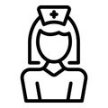 Veterinary clinic nurse icon outline vector. Pet dog