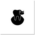 Veterinary dentistry glyph icon Royalty Free Stock Photo