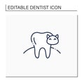 Veterinary dentistry line icon Royalty Free Stock Photo