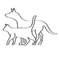 Veterinary dog and cat logo logo