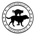 Veterinary icon round frame
