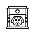 Black line icon for Veterinary, veterinarian and medical