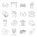 Veterinary medicine, medicine, sport and other web icon in outline style.atelier, food, alcohol icons in set collection.