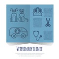 Veterinary pet health care animal medicine icons set Royalty Free Stock Photo