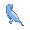 Bird Vector Blue series Icon Design illustration. Veterinary Symbol on White background EPS 10 File