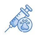 Medicine Vector Blue series Icon Design illustration. Veterinary Symbol on White background EPS 10 File