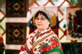 Woman In Ethnic Traditional Folks National Russian Costume Dress Royalty Free Stock Photo