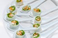 Vetnamese spring roll with herbs. Royalty Free Stock Photo