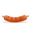 Vetor illustration of a hotdog. Isolated on a white background