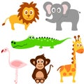 Vetor set of cute animals Royalty Free Stock Photo