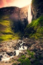 Waterfall in mountains - Norway, Scandinavia Royalty Free Stock Photo