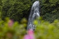 Veu da Noiva waterfall in Ribeira dos Caldeiroes, Nordeste, Sao Miguel, Azores, Portugal Royalty Free Stock Photo