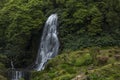 Veu da Noiva Waterfall in Ribeira dos Caldeiroes. Nordeste, Sao Miguel, Azores, Portugal Royalty Free Stock Photo