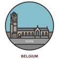 Veurne. Cities and towns in Belgium Royalty Free Stock Photo