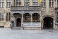 Veurne, West Flanders Region - Belgium - Arched facade of the town hall at the old market square