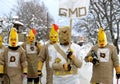 VEVCANI, MACEDONIA - 13 JANUARY , 2019: General atomosphere with dressed up participants at an annual Vevcani Carnival, in
