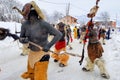 VEVCANI, MACEDONIA - 13 JANUARY , 2019: General atomosphere with dressed up participants at an annual Vevcani Carnival, in