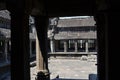 Vew of the inside of Angkor Wat Royalty Free Stock Photo