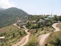 Vew of Naddi village himachal pradesh india on a sunny day