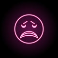 Vexation neon icon. Simple thin line, outline vector of emoji icons for ui and ux, website or mobile application