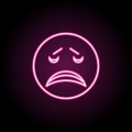 Vexation neon icon. Simple thin line, outline vector of emoji icons for ui and ux, website or mobile application