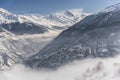 Veysonnaz in Alps mountains resort Les 4 Vallees Switzerland Royalty Free Stock Photo