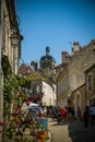 view on the street of the medieval village of vezelay Royalty Free Stock Photo