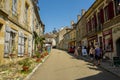 view on the street of the medieval village of vezelay Royalty Free Stock Photo