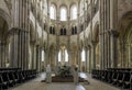 Tourists and pilgrims visit the Benedictine abbey church of Vezelay