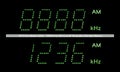 VFD Dot Matrix AM Radio Display Macro In Green