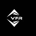 VFR abstract technology logo design on Black background. VFR creative initials letter logo concept Royalty Free Stock Photo