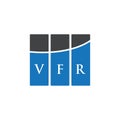 VFR letter logo design on WHITE background. VFR creative initials letter logo concept. VFR letter design Royalty Free Stock Photo